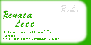 renata lett business card